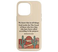 Romans 8:28 Bible Verse Christian Faith Desert Case for iPhone 14 Pro Max