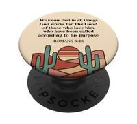 Romans 8:28 Bible Verse Christian Faith Desert PopSockets Adhesive PopGrip