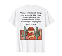 Romans 8:28 Bible Verse Christian Faith Desert T-Shirt