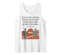 Romans 8:28 Bible Verse Christian Faith Desert Tank Top