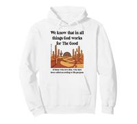 Romans 8:28 Desert and Cactus Christian Faith Southwest Pullover Hoodie