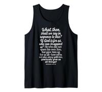 Romans 8:31-32 If God is for Us Who Can Be Against Bible Son Tank Top