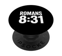 Romans 8:31 Bible Verse Christian Faith Scripture PopSockets Adhesive PopGrip