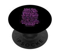Romans 8:31 If God Is For Us Who Can Be Against Bible Son PopSockets Adhesive PopGrip