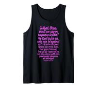 Romans 8:31 If God is for Us Who Can Be Against Bible Son Tank Top