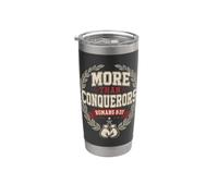 Romans 8 37 More Than Conquerors Boxing Faith Emblem Stainless Steel Insulated Tumbler