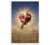 Romans 8:38-39 'Nothing Will Separate Us from Gods Love' Inspirational 12x18 US Made Poster
