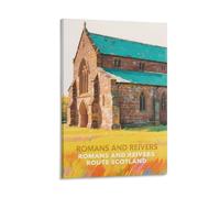 Romans And Reivers Romans And Reivers Route Scotland Vintage Travel Posters 16x24inch(40x60cm) Wall Decor Painting Canvas Wall Art Living Room Poster Bedroom