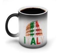 Romans-Colosseumes Italian Flag Color Changing Mug Ceramic Heat Sensitive Cup for Men Women Gifts