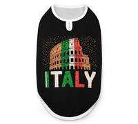 Romans-Colosseumes Italian Flag Dog Shirts Pullover Pet Vest T-shirts for Small Medium Dogs & Cats