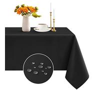 Romanstile Black Tablecloth wipe clean 60x84 inch,washable,waterproof Table Cloth,Table Cover for Christmas Kitchen Dining Party Wedding Winter New Year Decorations
