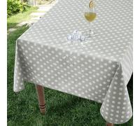 Romanstile PVC vinyl Table Cloth wipe clean,plastic table cloths waterproof,Oilcloth Tablecloths rectangular for Children craft table Birthday Party Outdoor Wedding Garden Summer Spring,140x200cm,Grey