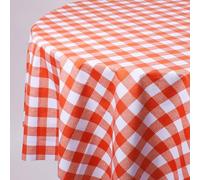 Romanstile round christmas tablecloth 150 cm Red and White Gingham wipe,Xmas plastic table cloths waterproof,Oilcloth Table cloth,Birthday Party Outdoor Wedding Garden Spring Sommer Festive New Year