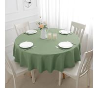 Romanstile round Tablecloth Large Sage Green wipe clean Table Cloth 70 inch,washable Tablecloths water resistant,Table Cover for Caffe Table Party Birthday Picnic BBQ dining table Kitchen,Spring