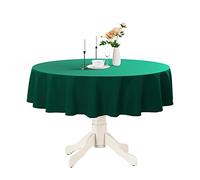 Romanstile Round Waterproof Tablecloth, Stain Resistant, Washable, Wrinkle Free, Polyester Tablecloths for Kitchen, Dining Room, Party, Wedding, Indoor and Outdoor, Green, 228 cm (89.8 inches)