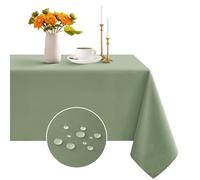 Romanstile Sage Green Table Cloth Large wipe clean Tablecloth rectangular,55x110inch,washable Tablecloths water resistant,Table Cover for Caffe Table Party Birthday Picnic BBQ dining table Kitchen