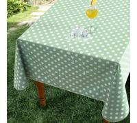 Romanstile Sage Green Table Cloth PVC waterproof Tablecloth wipe clean,Tablecloths square Oilcloth,Spring Easter Summer Birthday Party Kitchen Outdoor Garden Picnic Children Craft Table,54x54 inch