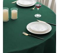 Romanstile small Round Tablecloth Green Christmas 120cm,water resistant Stain Resistant Washable Table Cloths Wrinkle Free Table Cover for Caffe Table Kitchen Dining Party Wedding Outdoor,47 inch
