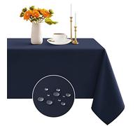 Romanstile Table Cloth Navy Blue Christmas Tablecloths wipeable Rectangular,washable Tablecloth water resistant,Table Cover for Xmas Party Birthday Picnic BBQ dining table decorations,55x78 inch