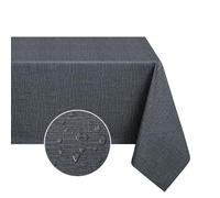Romanstile Vinyl Table Cloth Wipe Clean Waterproof Dark Grey PVC Tablecloth Rectangular 240x140 cm Plastic Table Cloths Oilcloth Tablecloths for Outdoor Garden Picnic Spring Summer Party,55x94 Inch