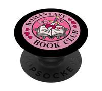 Romantasy Book Club The Reader Bookworm Pink Bookish PopSockets Adhesive PopGrip