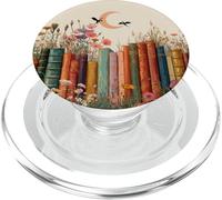 Romantasy Book Dragon With Moon & Flower The Reader Bookish PopSockets PopGrip for MagSafe