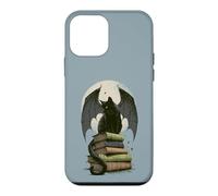 Romantasy Cat Black and Dragon Wings Fantasy Reader Design Case for iPhone 12 mini