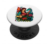 Romantasy faerie and dragon bookish fae reading PopSockets Adhesive PopGrip