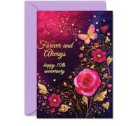 Romantic 10th Anniversary Card, Celebrate a Decade of Love