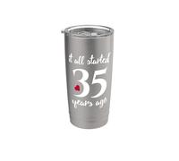 Romantic 35th Wedding Anniversary Stainless Steel Insulated Tumbler
