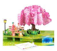 Romantic 3D Pop Up Card - Park Scene with Couple & Dogs - Touching Gift for Anniversary, Valentine's Day, Birthday - For Wife, Husband, Girlfriend, Boyfriend - Envelope & Note Card Included