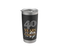 Romantic 40th Wedding Anniversary Stainless Steel Insulated Tumbler