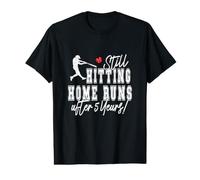 Romantic 5th Baseball Wedding Anniversary - Married 5 Years Value Graphic T-Shirt