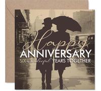 Romantic 6th Anniversary Card, Six Amazing Years