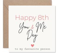 Romantic 8th Anniversary Card, Eight Years of Us