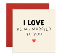 Romantic Anniversary Card for Husband or Wife - I Love Being Married to You - Gifts for Him, Her, Spouse - Weddings Valentine's Day, or Special Occasions - Comes with Fun Stickers