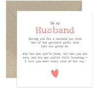 Romantic Anniversary Card for Husband - Special Birthday Gift for Him - Valentine's Day Special Keepsake Present to Celebrate Years Married Together - 'Thank You For Being You'