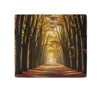 Romantic Autumn Alleys in The Woods Wallet Elegant Leather Wallets with ID Window & 2 Card Slots, Slim Bifold Wallet for Men Women