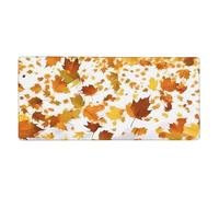 Romantic Autumn The Fall of Maple Leaves Print Gaming Mouse Pad XXL Mousepad Keyboard and Mouse-Pads Desk Mat Office,35.5in X 16 in