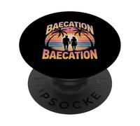 Romantic Baecation Beach Sunset Couple Trip PopSockets Adhesive PopGrip