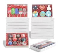 Romantic Baking 10-Pack 9 1/2" x 6" x 1 1/4" Clear Cookies & Cakesicle Boxes with Window, Perfect for Macarons & Chocolate Covered Pretzel Rods