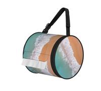 Romantic Beach Print Hanging Toilet Paper Holder Camping Paper Towel Holder Portable Car Roll Paper Storage Bag With Adjustable Strap Suitable For Bathroom,Kitchen