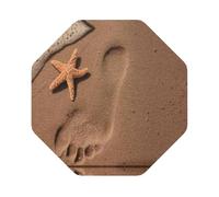 Romantic Beachprint Leather Coasters Set,Suitable For Restaurants, Kitchens, Offices And So On Set Of 6