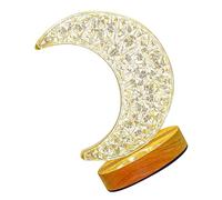 Romantic Bedside Lamps, Multipurpose Soft Glow Dimmable Warm Light Crystal Night Light Cozy Atmosphere for Bedroom (Moon Style)