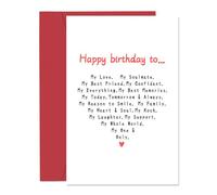 Romantic Birthday Card for Boyfriend Husband, Funny Birthday Cards for Wife Girlfriend, Naughty Love Card for Men Women, Happy Birthday To My One and Only, HEOLLAOK-XP5