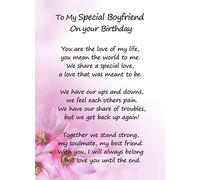 Romantic Birthday Verse Poem Card (Special Boyfriend)