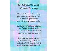 Romantic Birthday Verse Poem Card (Special Fiance)