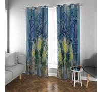 Romantic Blackout Curtains Rooster and Bouquet Famous Painting Prints Thermal Insulated Soundproof Drapes for Laundry Basement Room Lounge W46xL72in 2 Panels