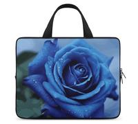 Romantic Blue Rose Laptop Case Sleeve 10inch Business Travel Protective Computer Carrying Cover Briefcase Handbags for Laptop Or Tablet