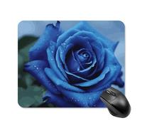 Romantic Blue Rose Square Mouse Pad Portable Computer Mousepad with Non-Slip Rubber Base 20 * 25cm Ultra-Thin Gaming Mouse Mat for Computer Laptop Office Desk Accessories